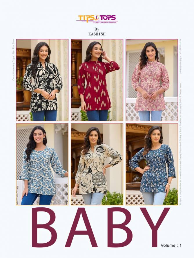 Baby By Tips Tops Rayon Printed Western Ladies Top Wholesale Shop In Surat